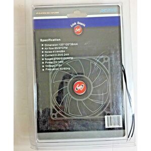 Link Depot Cooling Fan Ball‎ Bearing PC Computer Case Metal 120x120x38mm AC 115V